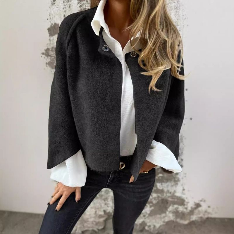 Elise™ | Short coat with chic flared sleeves