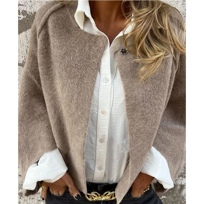 Elise™ | Short coat with chic flared sleeves