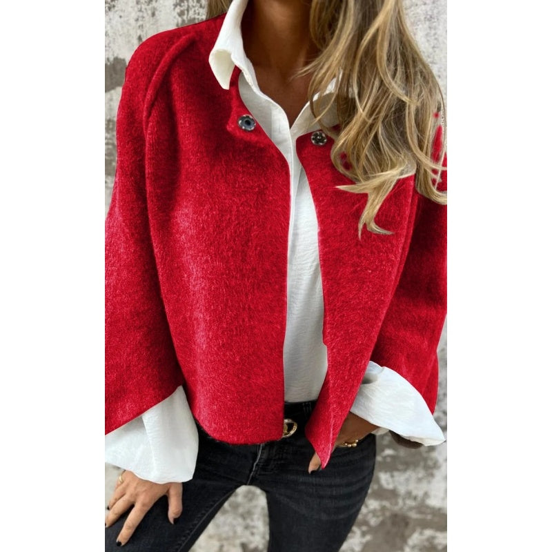 Elise™ | Short coat with chic flared sleeves